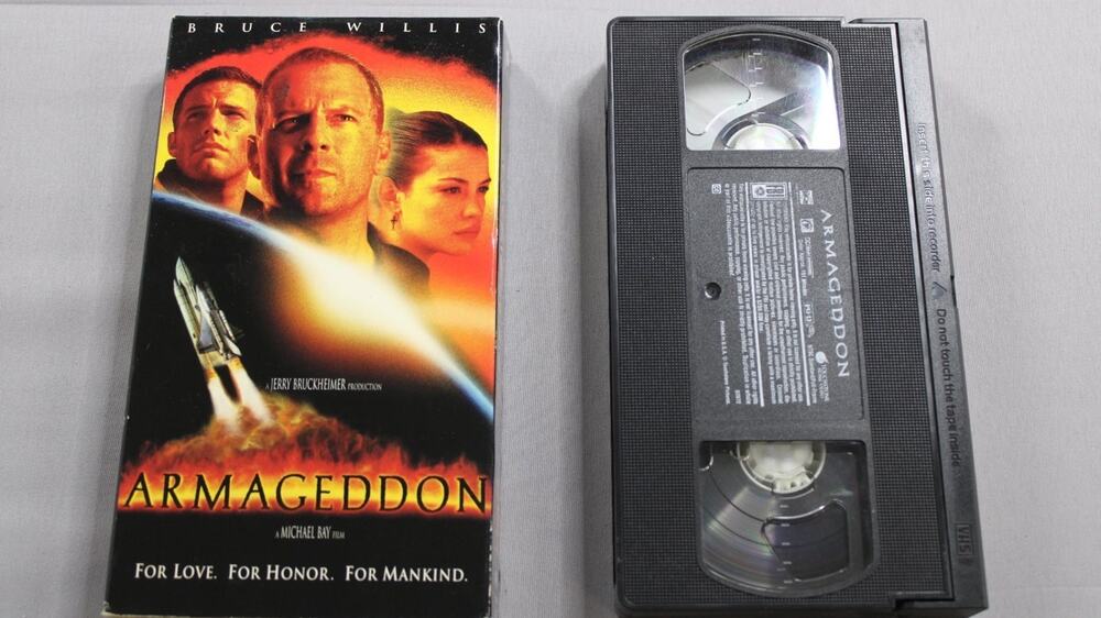 Armageddon VHS Full Screen Bruce Willis 1990s Action & Michael Bay